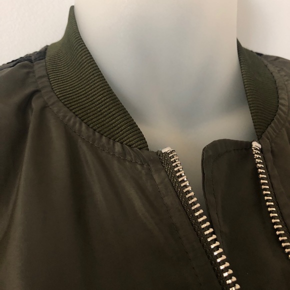 Olive Green Bomber Jacket - Picture 3 of 3